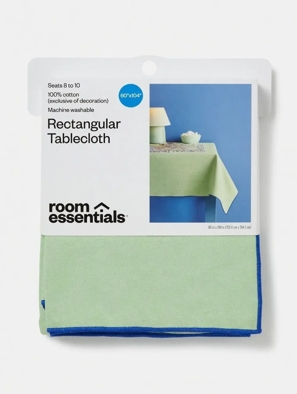 Room Essentials Light Green Rectangular Tablecloth – 60